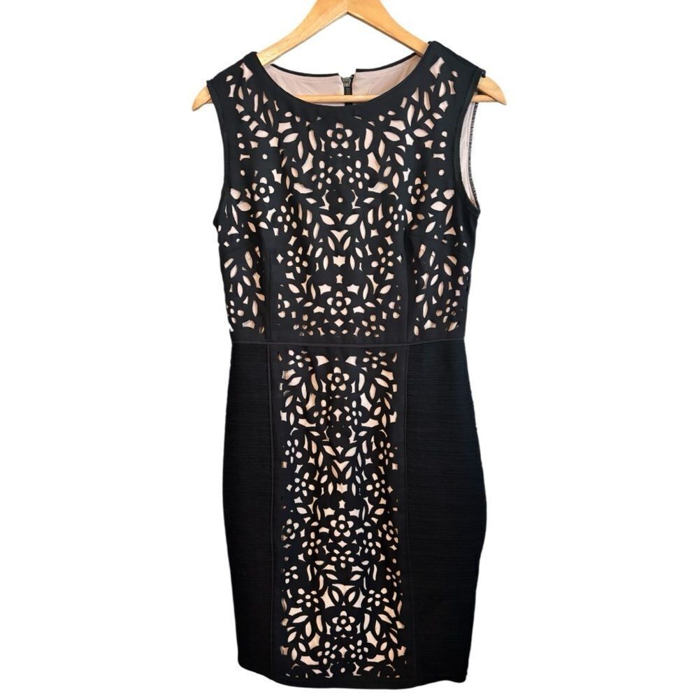 Maeve Lasercut Sheath Dress Basalt